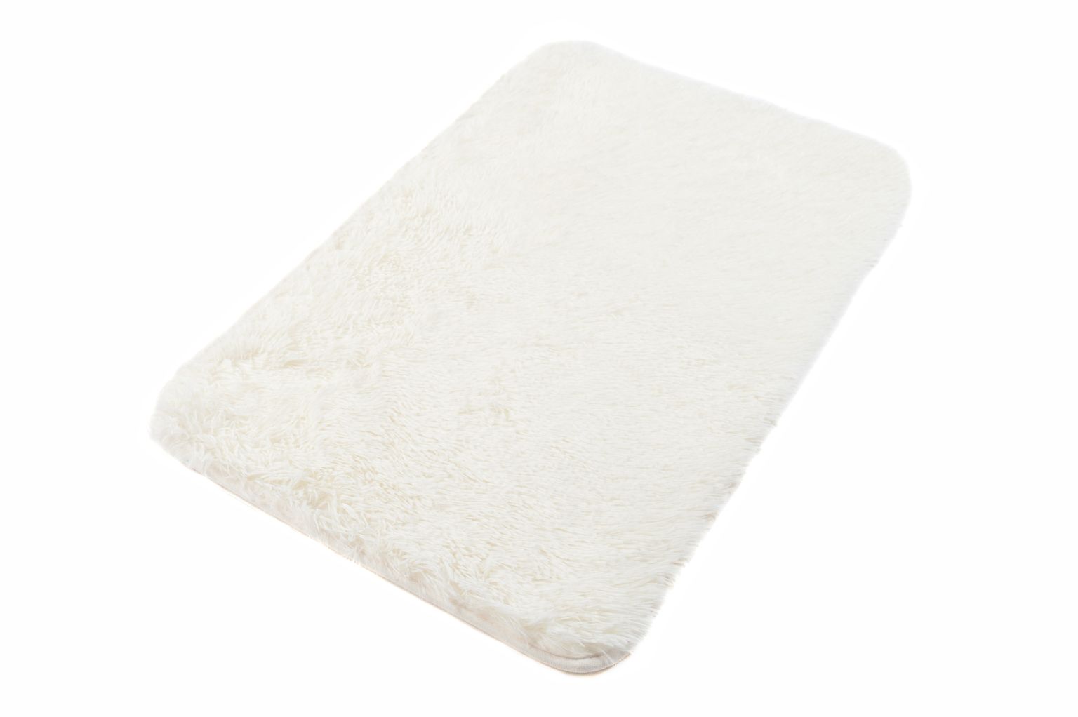 Tappetino da bagno SILK SOLID IVORY - antiscivolo, shaggy, bianco, ecru