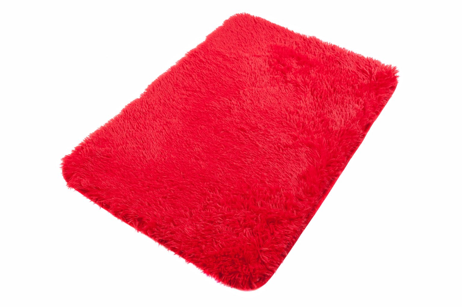 Tappeto da bagno SILK SOLID RED - antiscivolo, shaggy, rosso