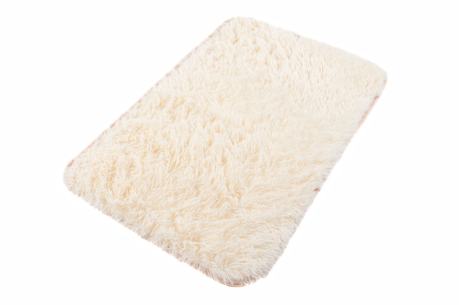 Tappeto da bagno SILK SOLID CREAM - antiscivolo, shaggy, crema