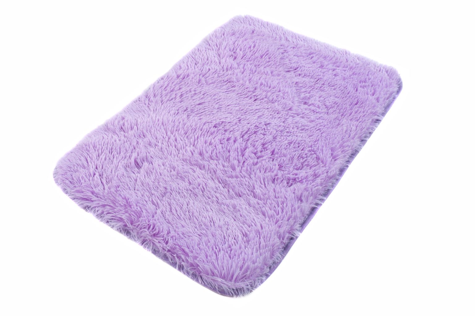 Tappeto da bagno SILK SOLID LILAC - antiscivolo, shaggy, lilla