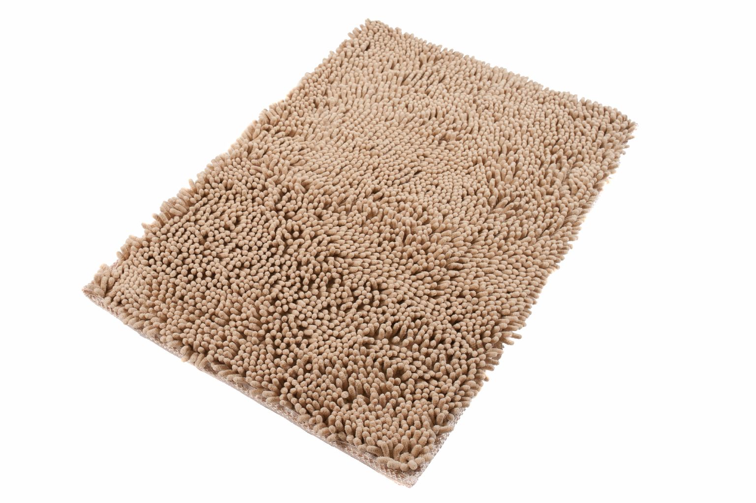 Tappetino da bagno CHENIILE SOLID BEIGE - antiscivolo, microfibra, beige