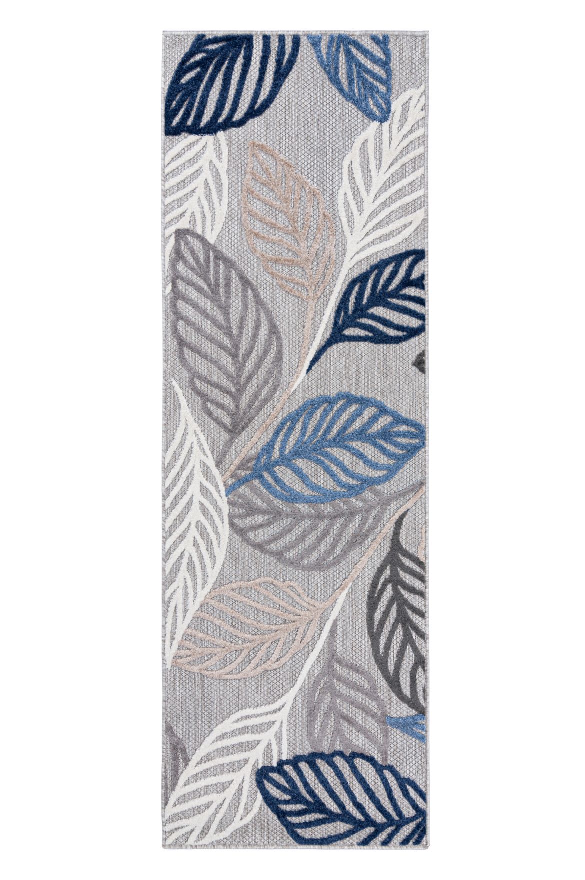 Tappeto per balconi e terrazze da esterno/interno AVENTURA EC99A GRAY - grigio, blu, impermeabile