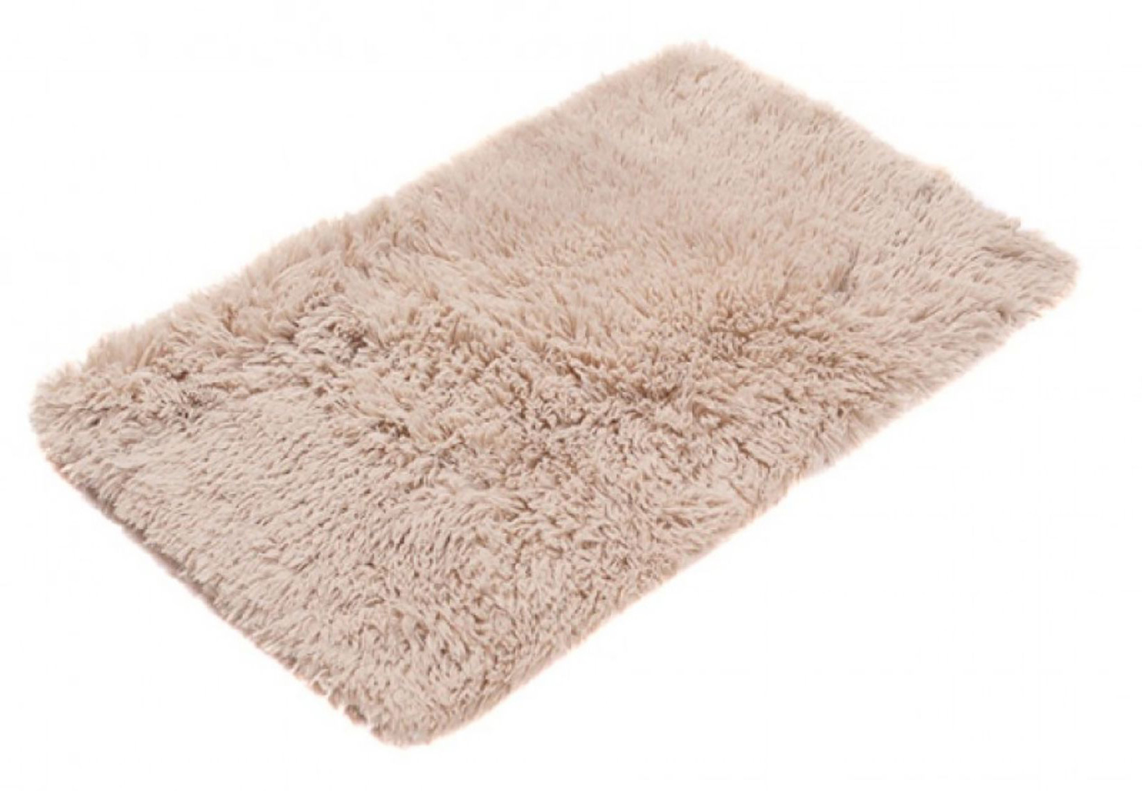 Tappetino da bagno SILK SOLID BEIGE - antiscivolo, shaggy, beige