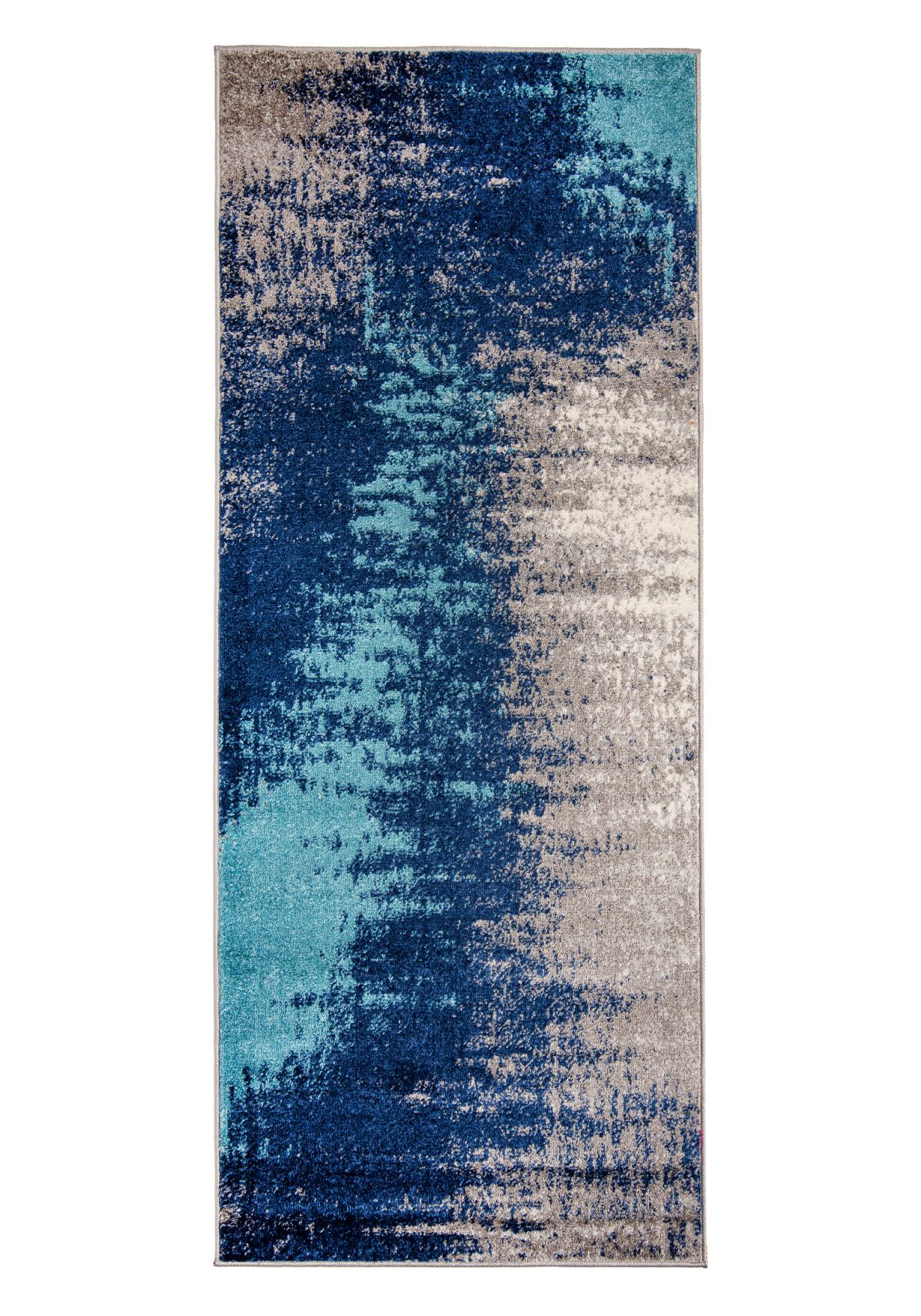 Tappeto per corridoio e cucina Modern SPRING H170A BLU SCURO - blu, grigio
