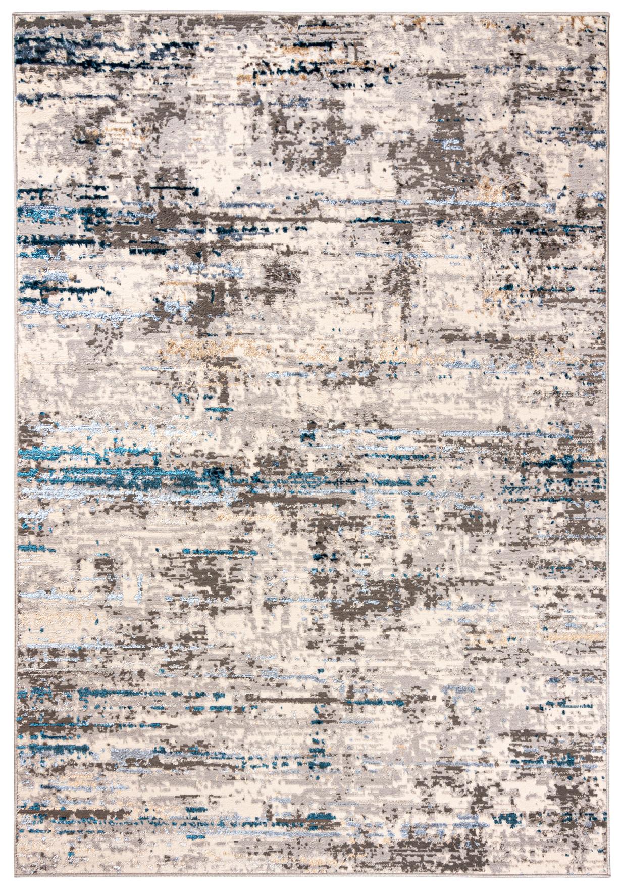 Tappeto astratto moderno a due livelli LAKE I149A grigio blu - grigio, blu
