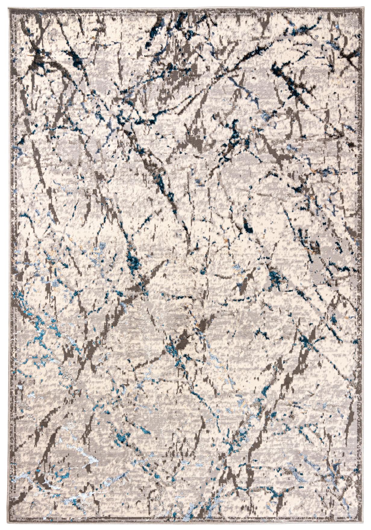 Tappeto astratto moderno a due livelli LAKE I156A grigio blu - grigio, blu