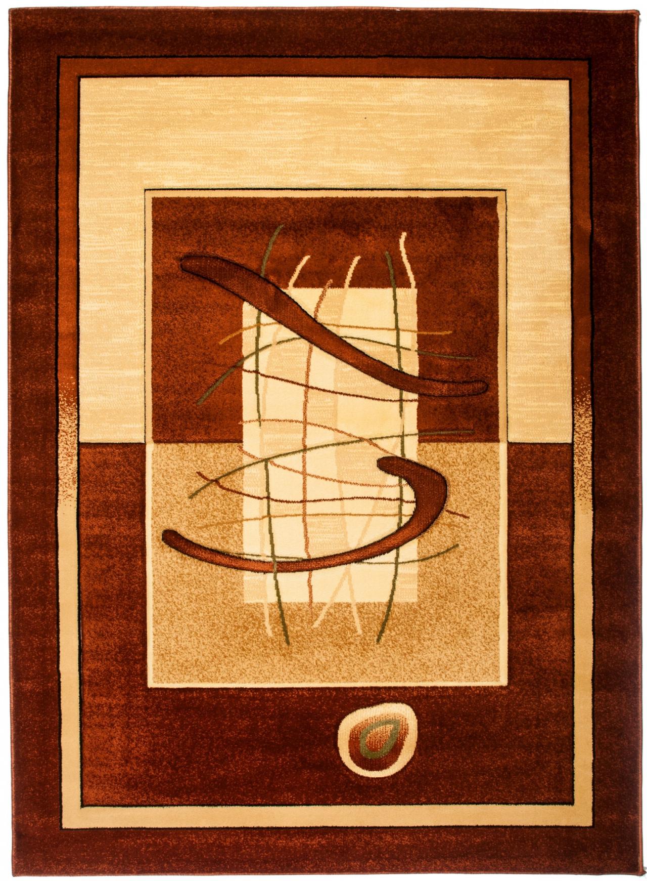 Tappeto moderno Antogya Geometric, Frame 5118A BROWN - marrone