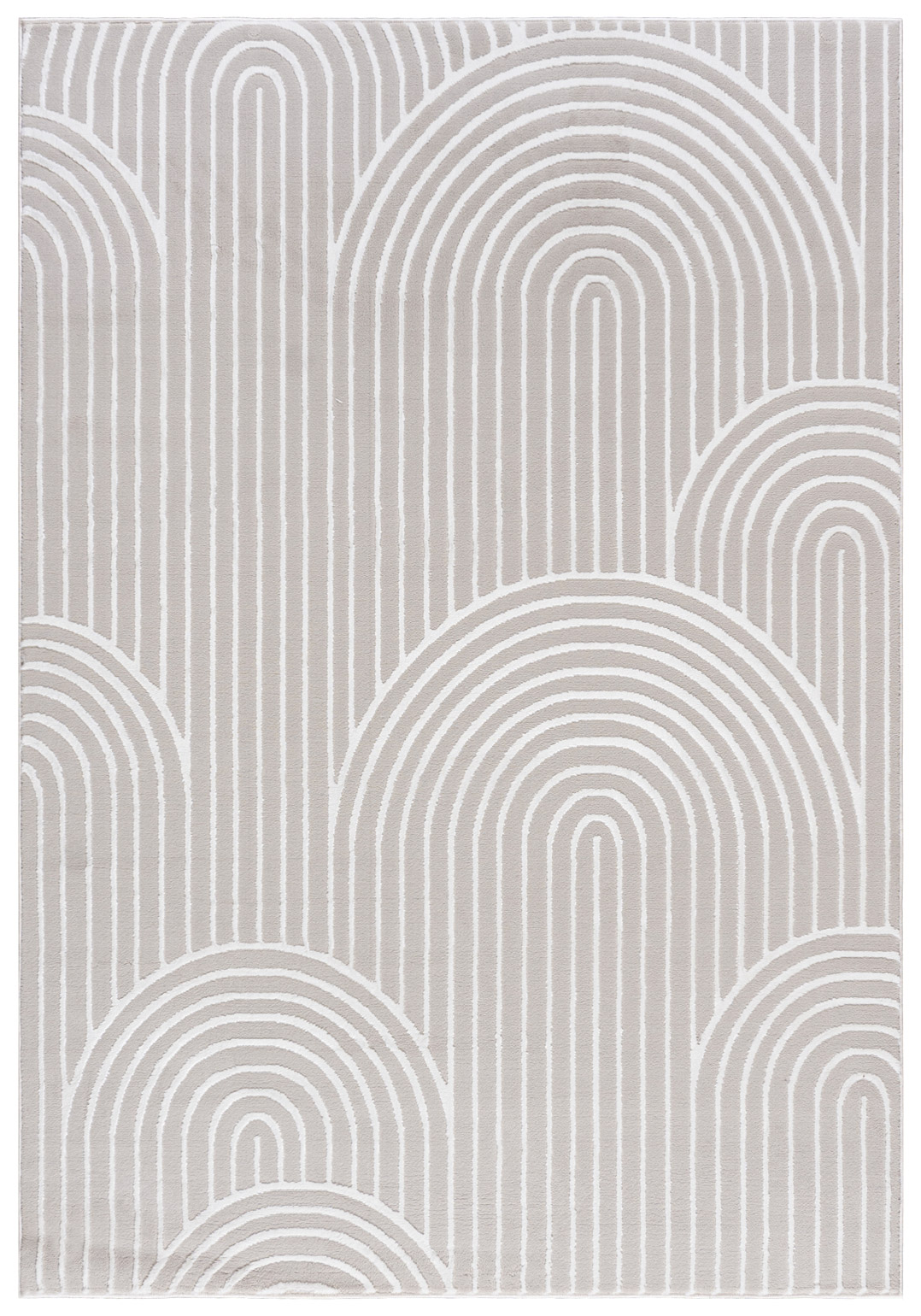 Tappeto moderno bianco crema con archi geometrici NG81A ELLEN