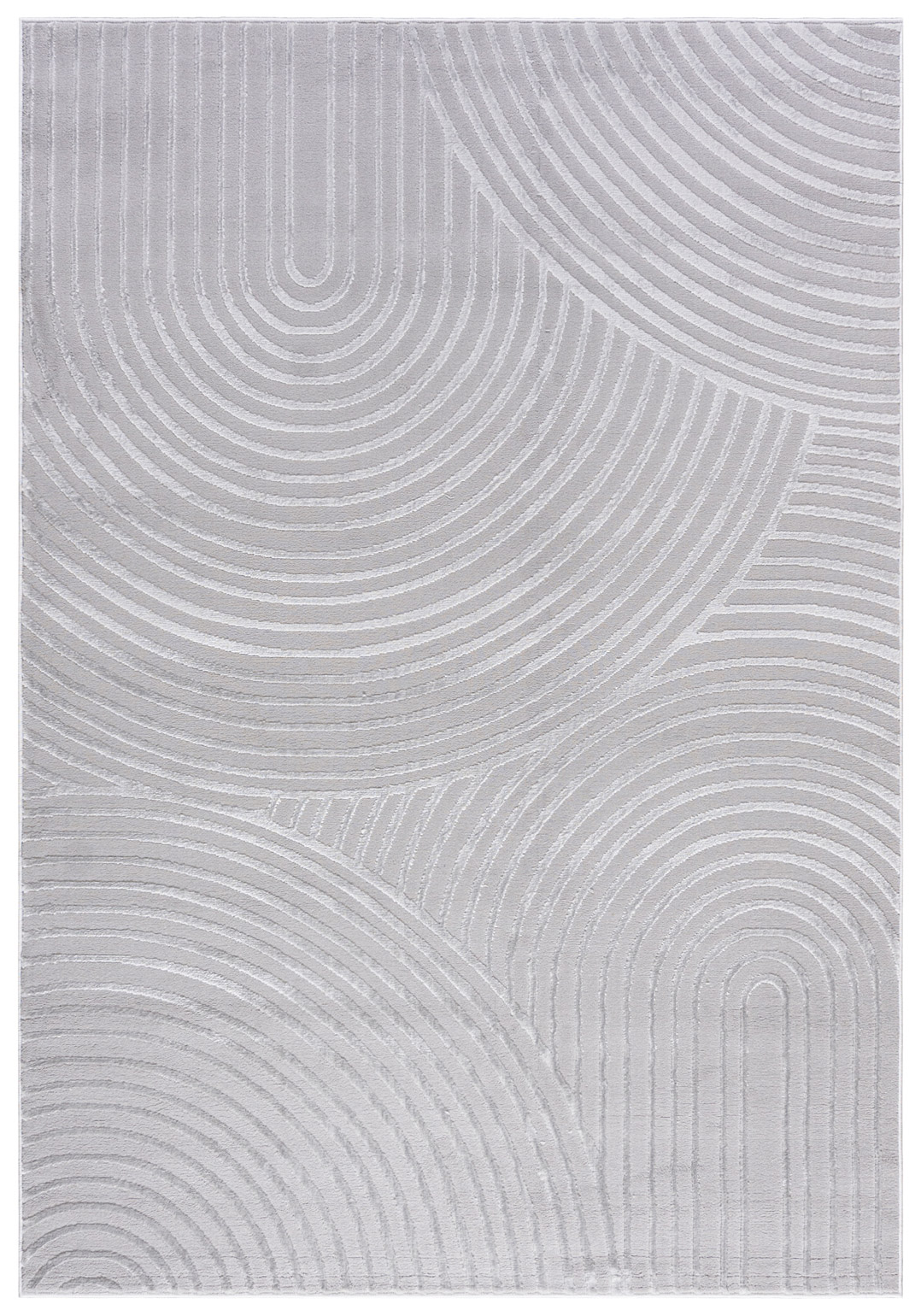 Tappeto moderno grigio con archi geometrici NG89A ELLEN