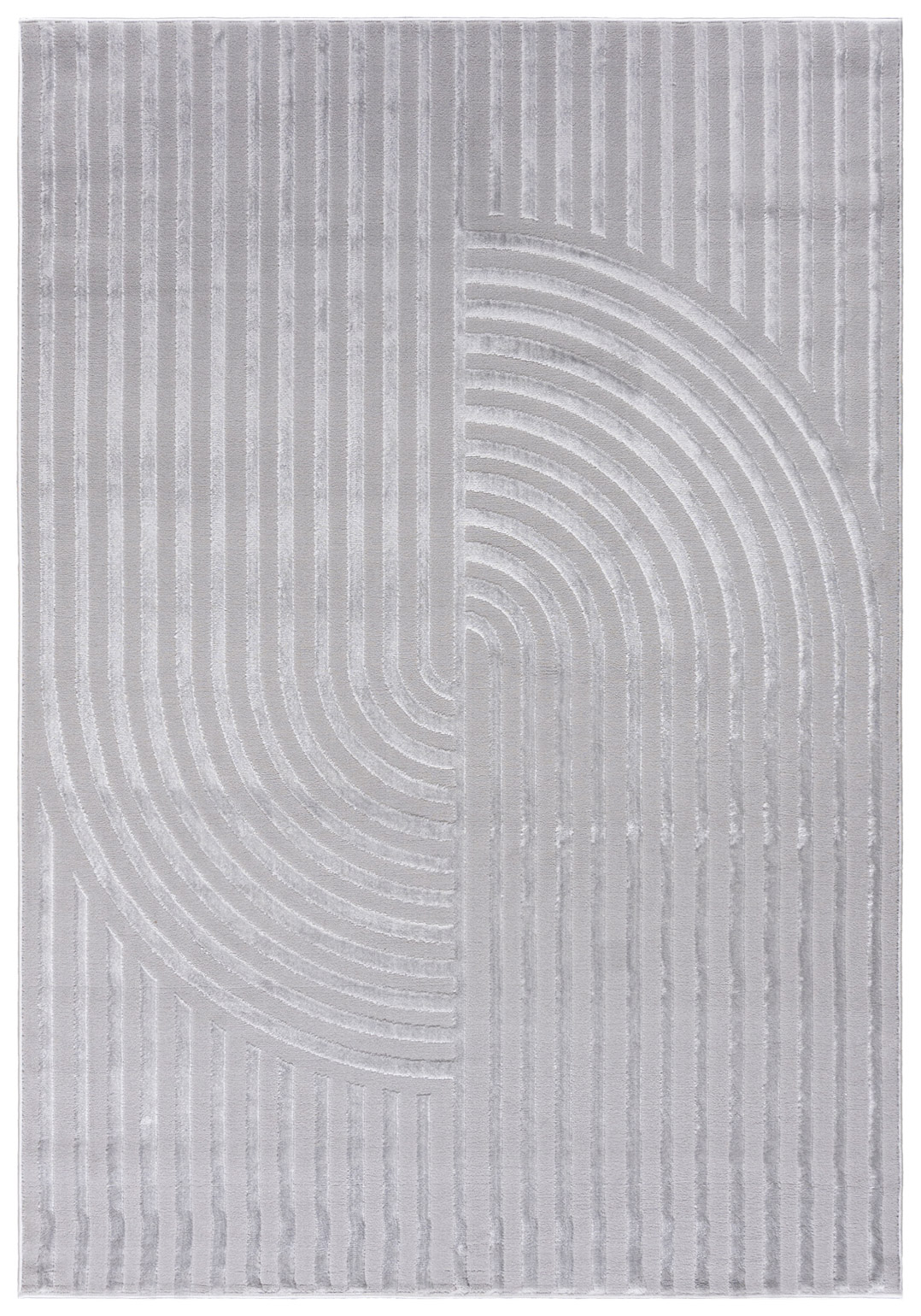 Tappeto moderno grigio con archi geometrici NG91A ELLEN