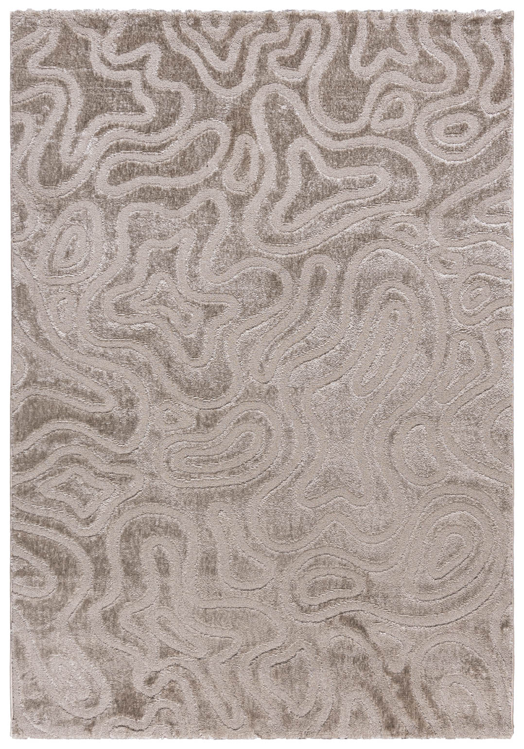 Tappeto moderno beige con motivo 3D NH69A NORVEGIA