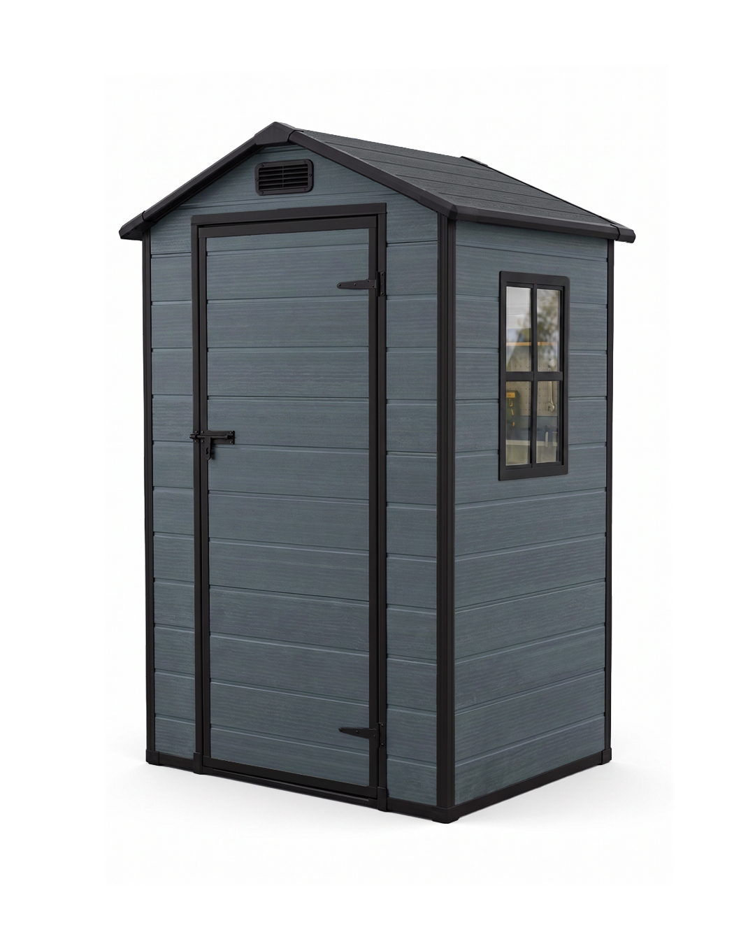 Casetta porta attrezzi in PVC / casetta da giardino con tetto a due falde - Iparo Velo - grigio, antracite, moderna