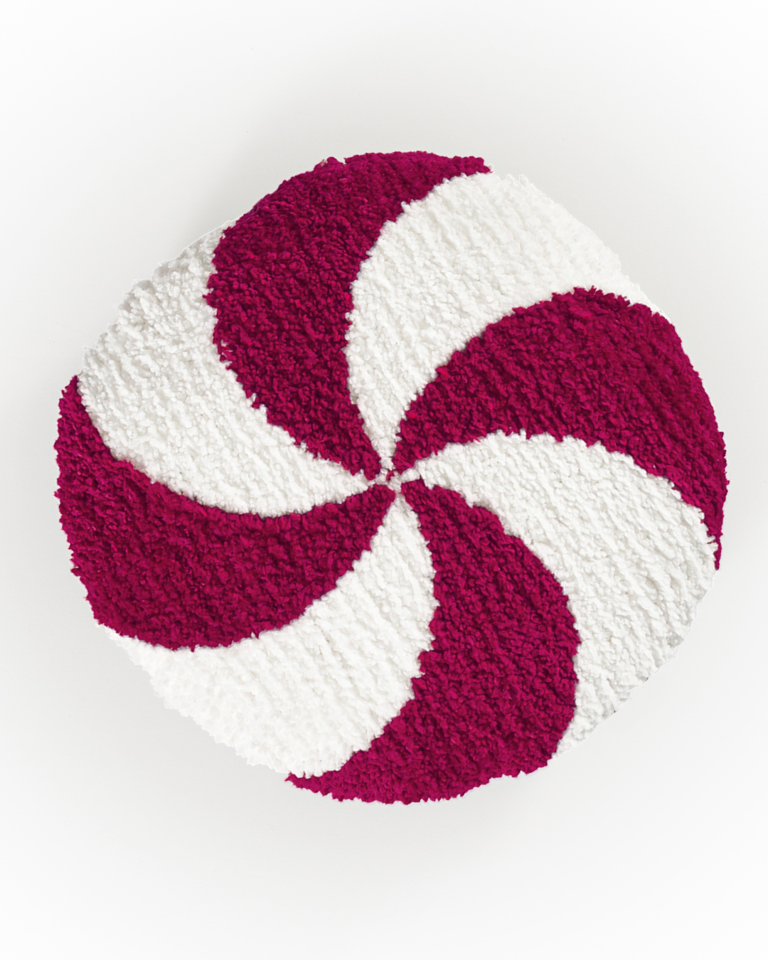 Cuscino decorativo con imbottitura, 40x40 cm - Inverno Caramello Rosso - caramella natalizia, rosso