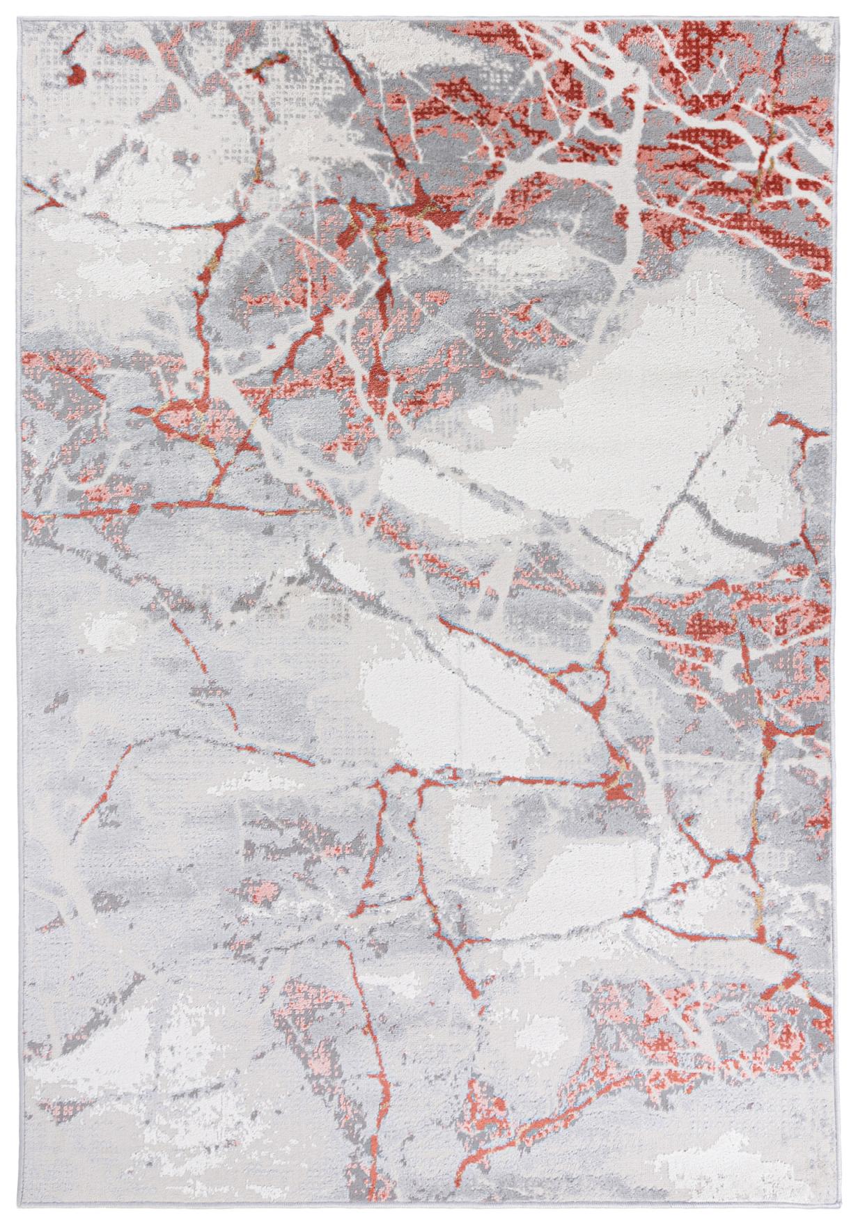 Tappeto moderno - Portland R216A L GRAYSALMON - astratto effetto marmo, grigio, salmone