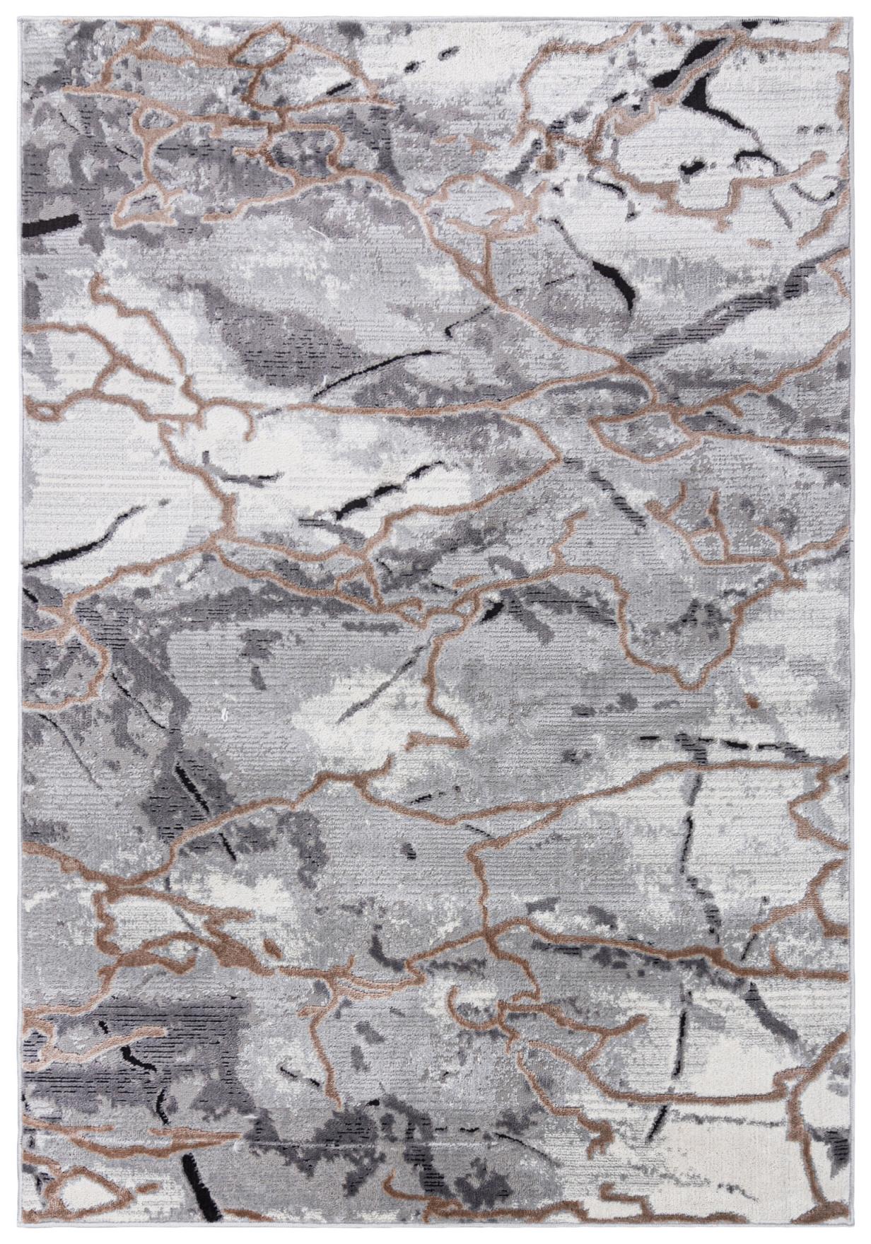 Tappeto moderno - Portland R215D L GRAYD VIZON - astratto effetto marmo, grigio