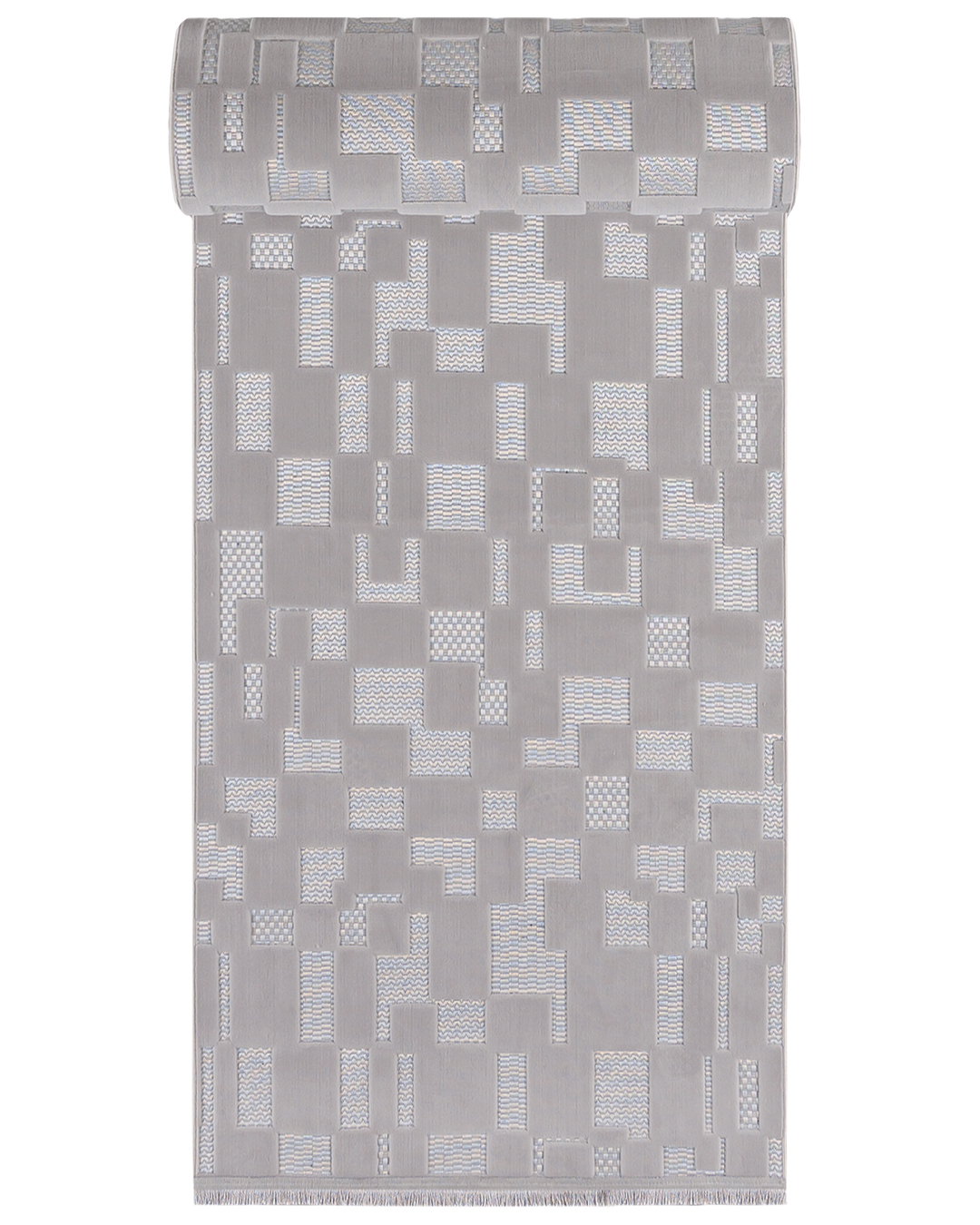 Tappeto Moderno con Frange - Sora Volo grigio - grigio