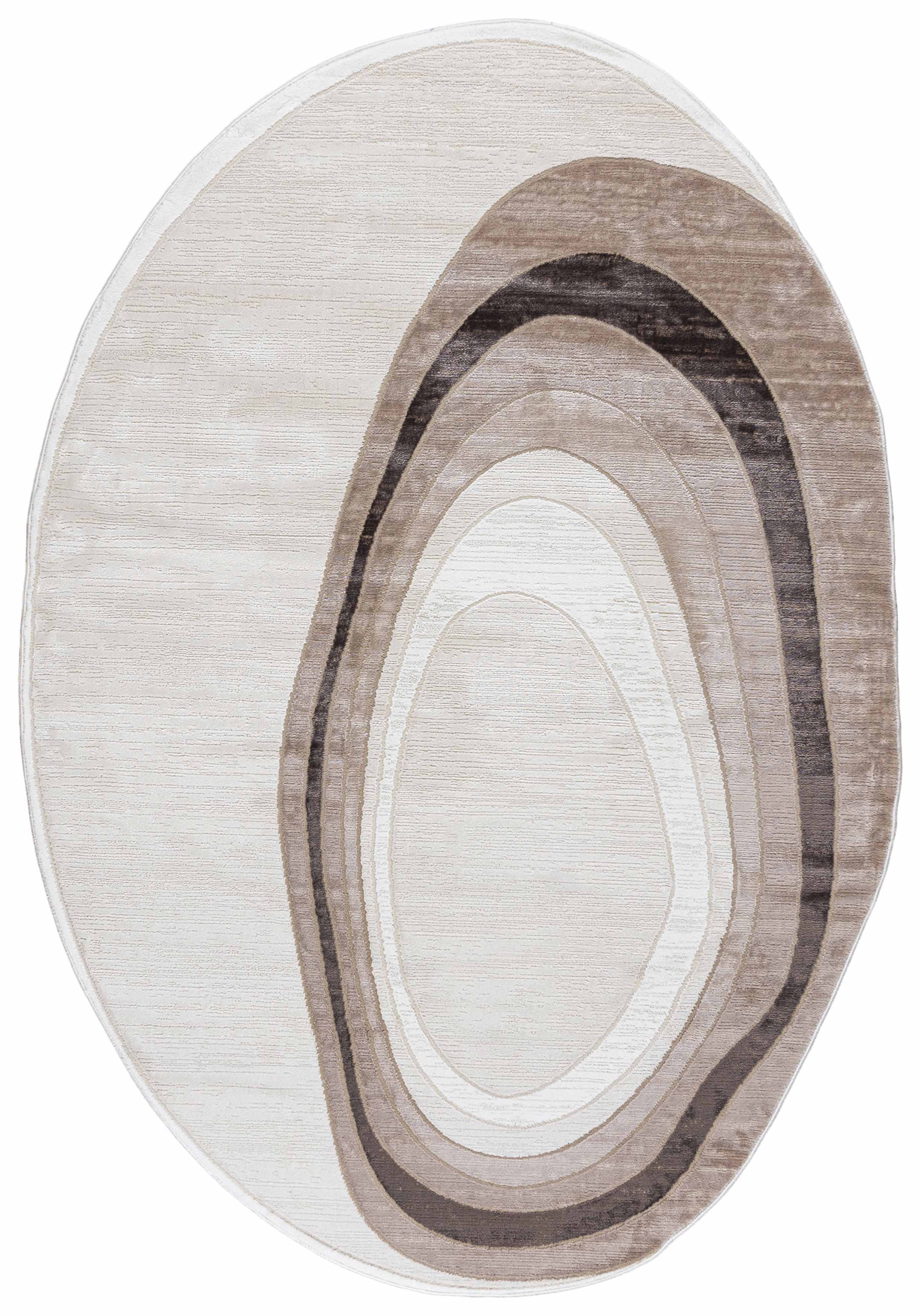 7699A Tappeto SILALUX - moderno, irregolare, beige, crema
