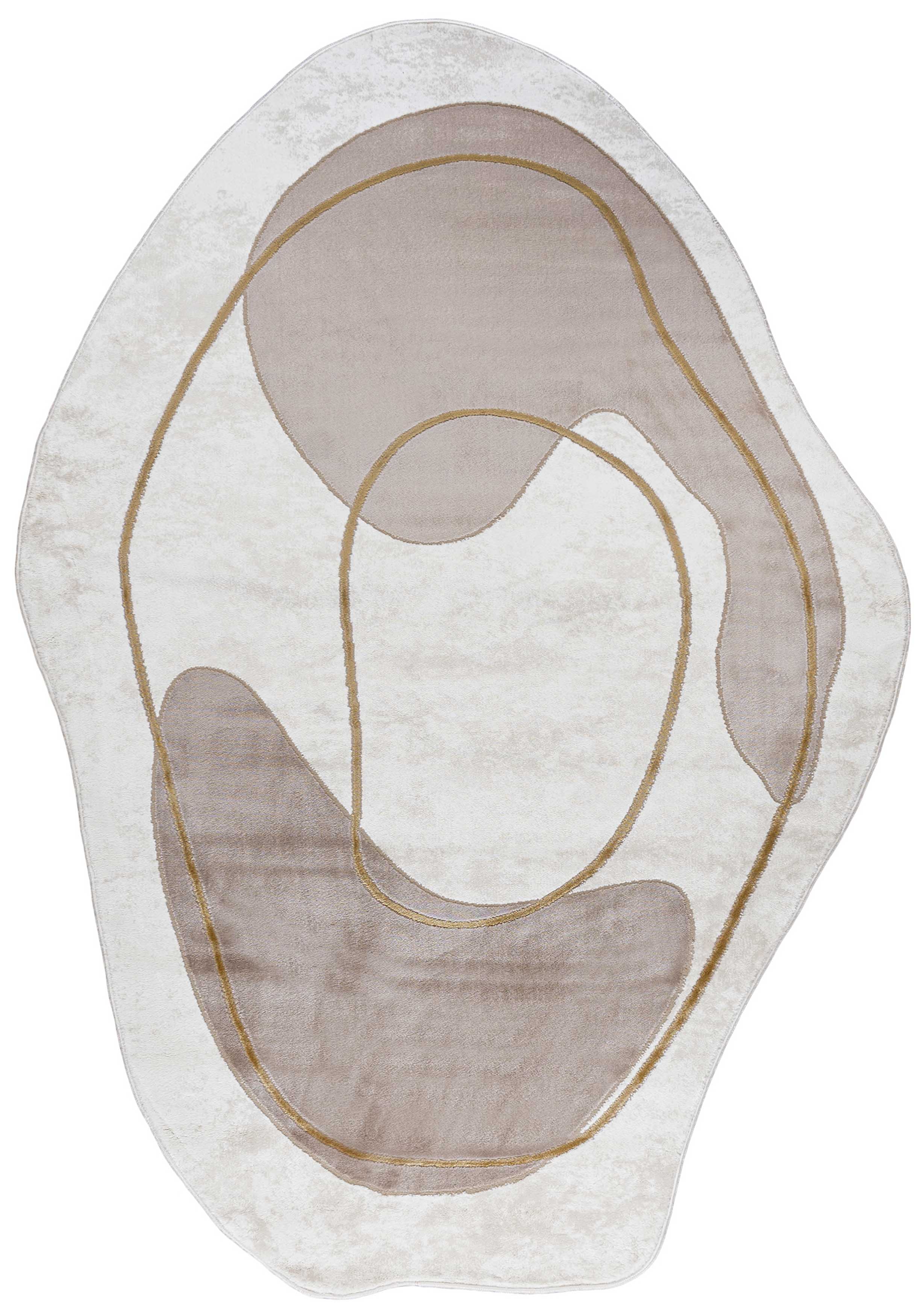 Tappeto 7701A SILALUX - moderno, irregolare, beige, bianco, ecru, crema