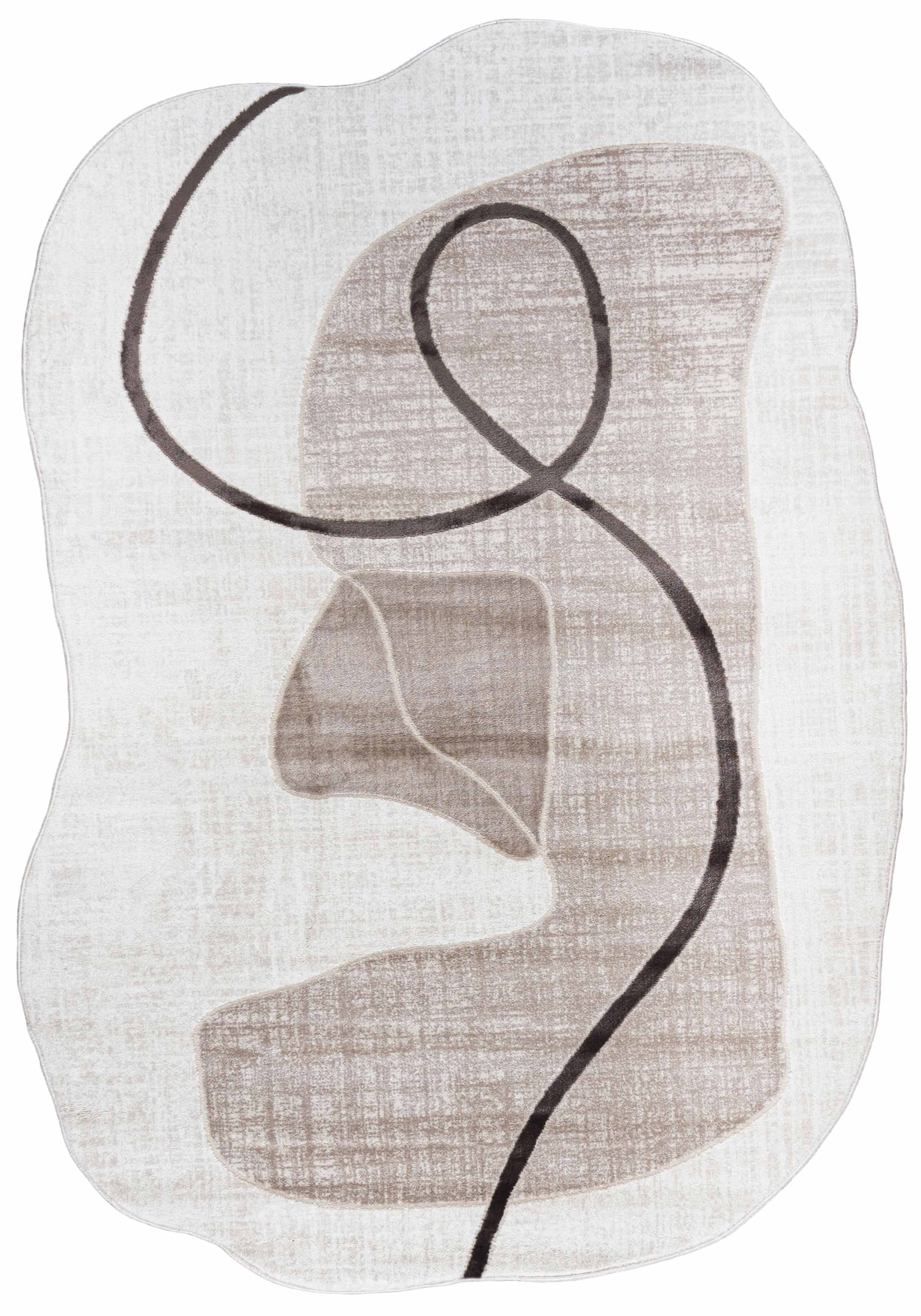 Tappeto 7704C SILALUX - moderno, irregolare, beige, bianco, ecru, crema