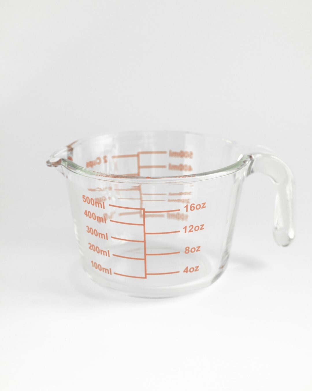 Caraffa graduata in vetro 500 ml, brocca dosatrice con manico – Forno Misu – vetro trasparente