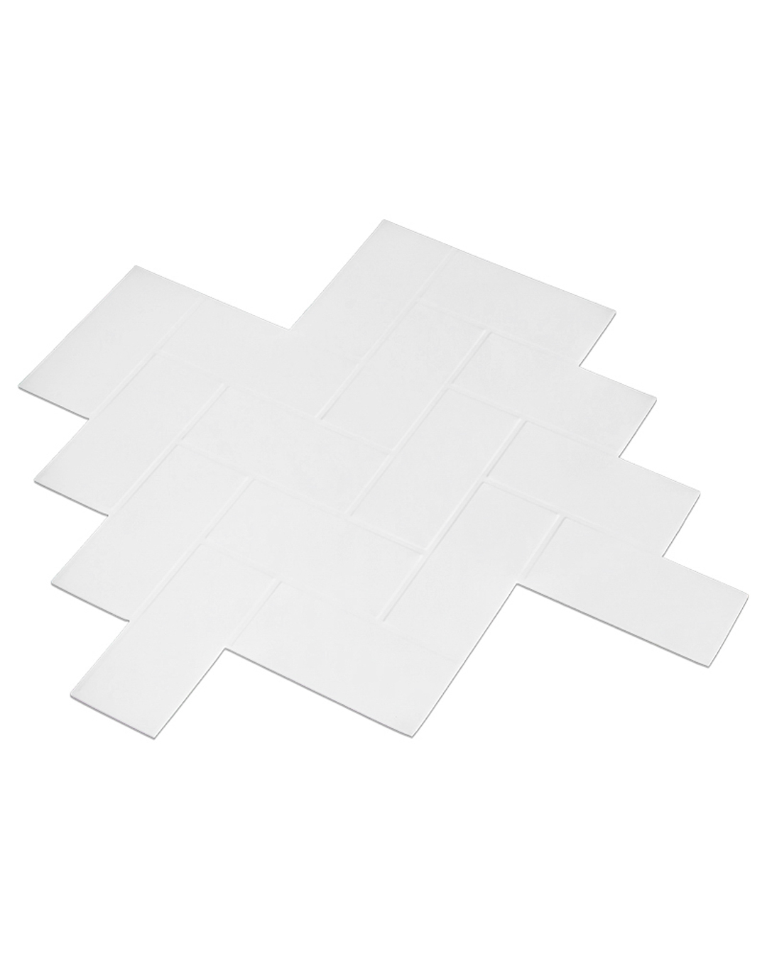 Piastrelle autoadesive - Corbe Bianco - bianche 10 pz.