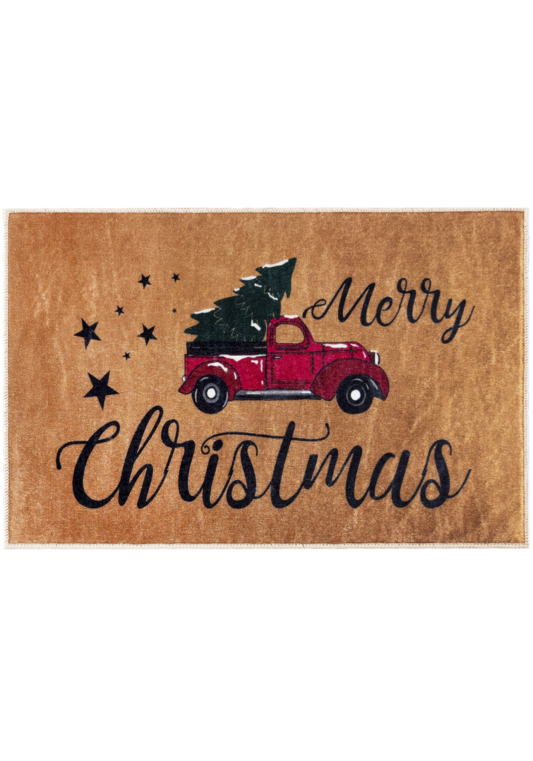 XMAS CAR Tappeto natalizio, zerbino - zerbino XMAS CAR, marrone